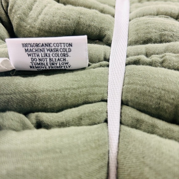 NWOT QUINCE Organic Airy Gauze Dream Quilt Set King/Cal King Olive 5910 - Picture 12 of 13